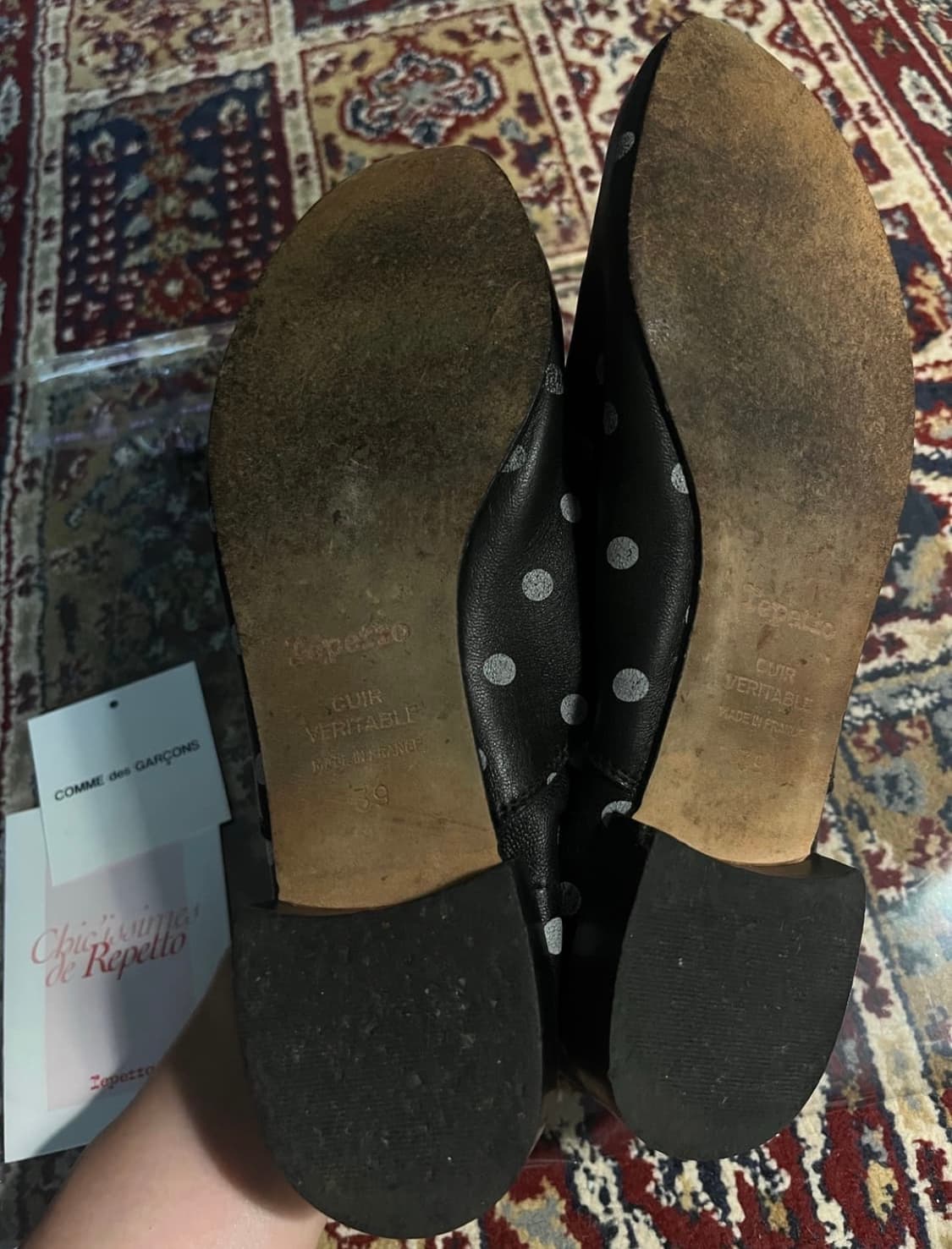 comme des garcons x repetto 도트 레이스업 슈즈 상품이미지3