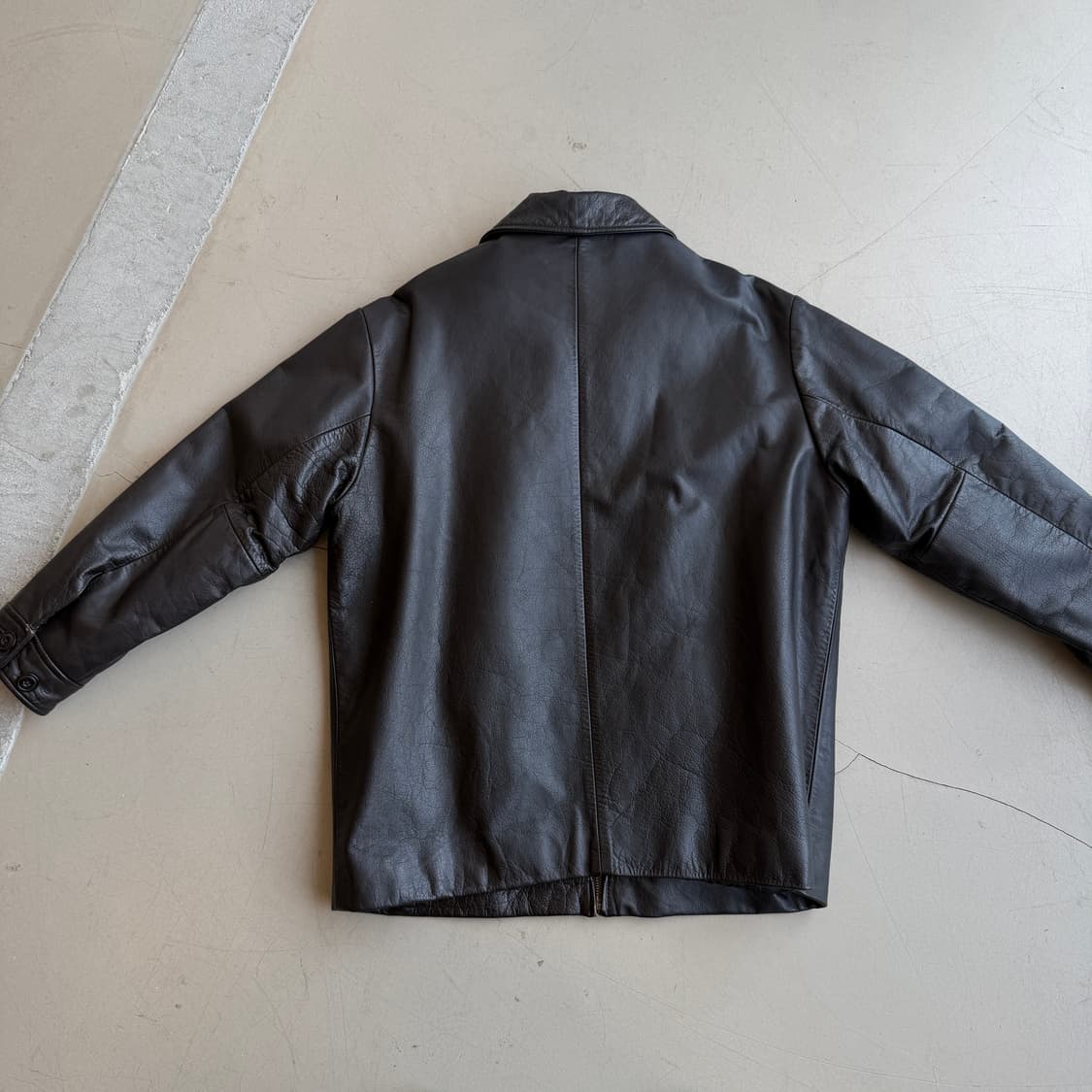 90s 올드 갭 싱글 레더 자켓 상품이미지5