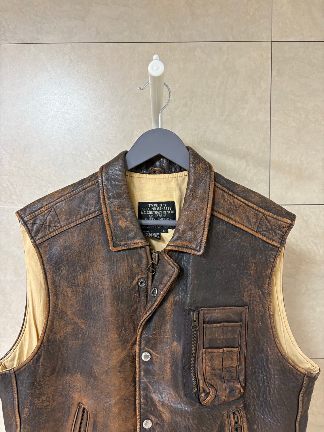 아비렉스 B-9 레더 베스트 상품이미지2