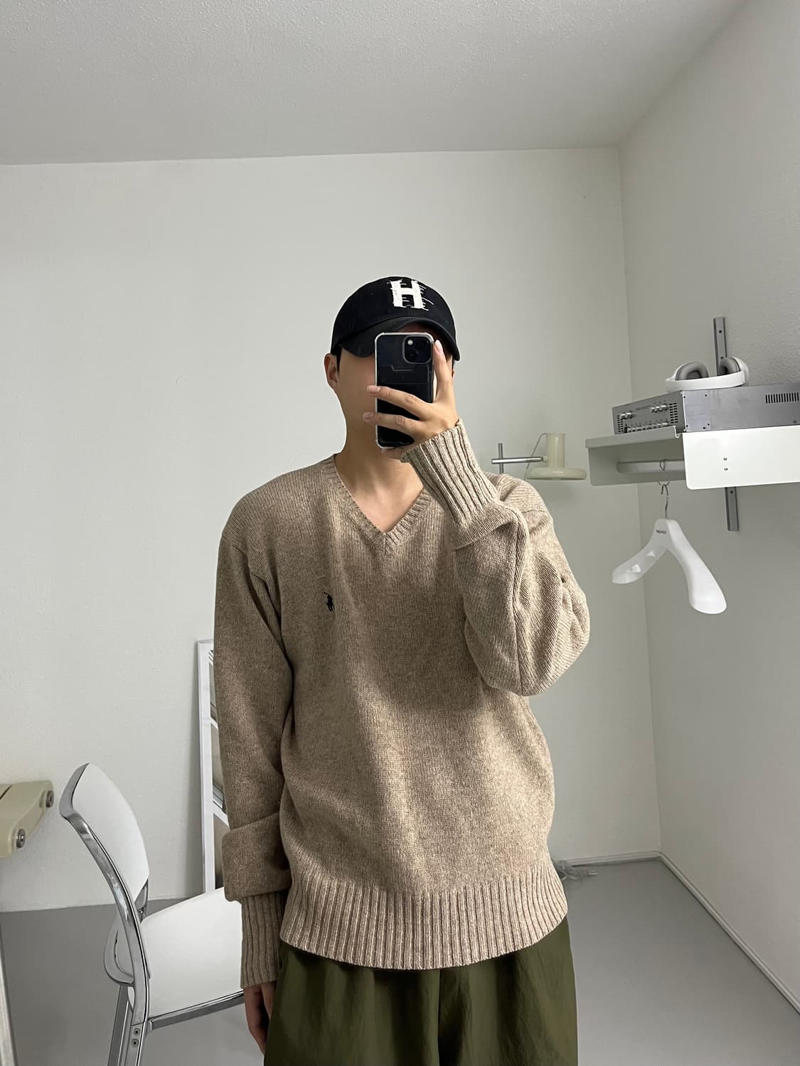 폴로 브이넥 니트 상품이미지2