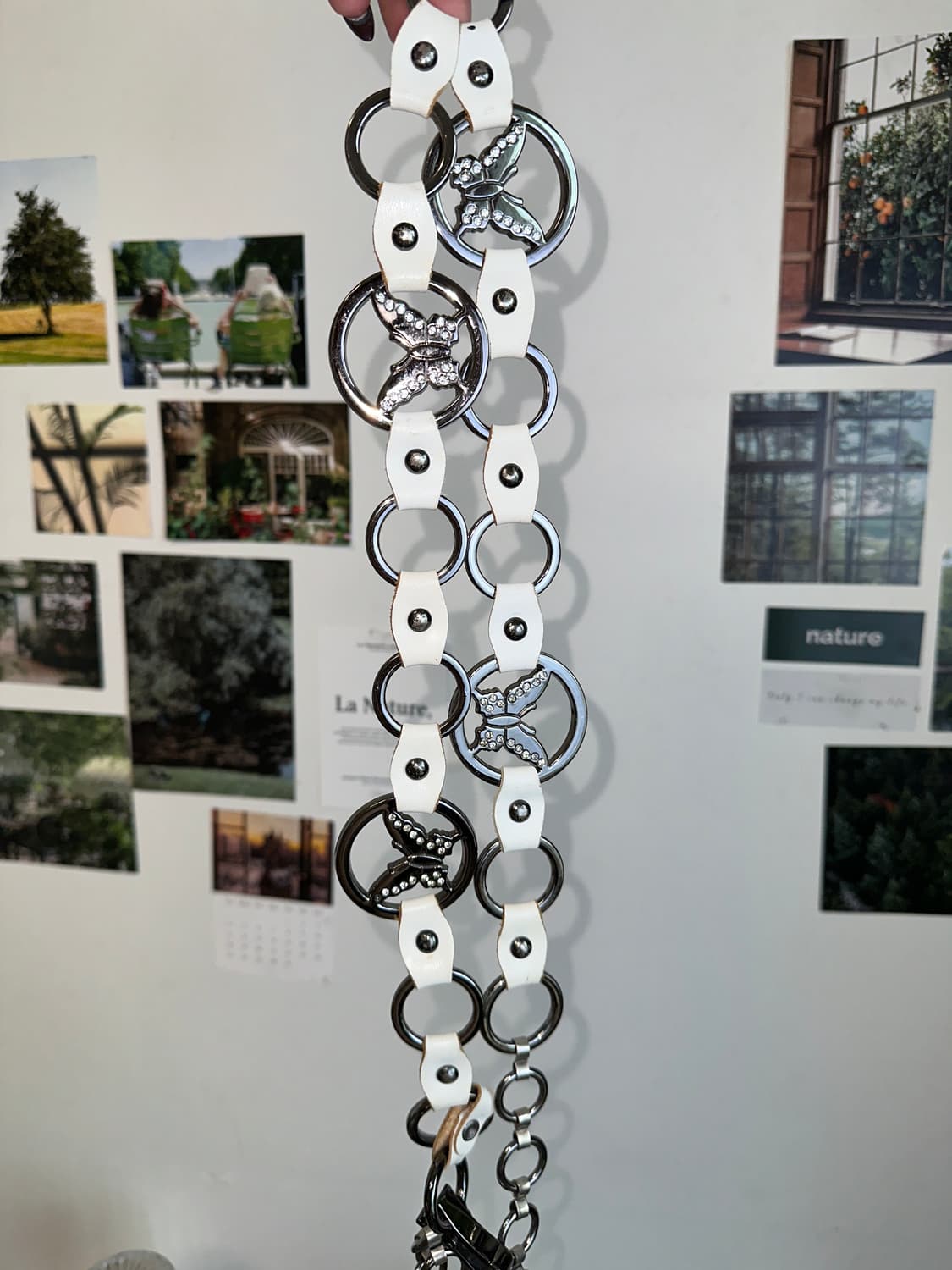 White butterfly cubic 체인벨트 상품이미지1