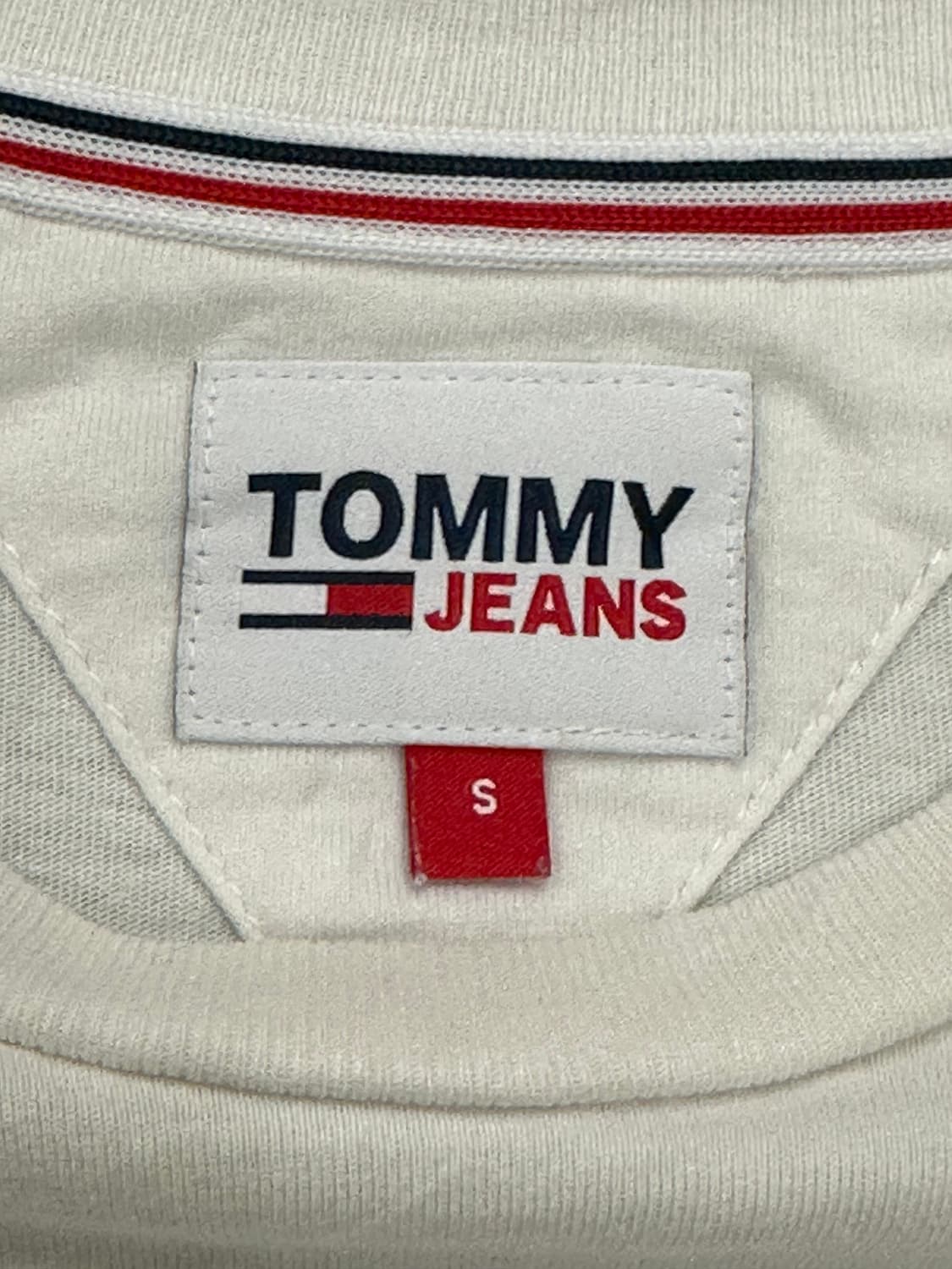 S)Tommy Jeans 빈티지 화이트 크루넥 긴팔 상품이미지5