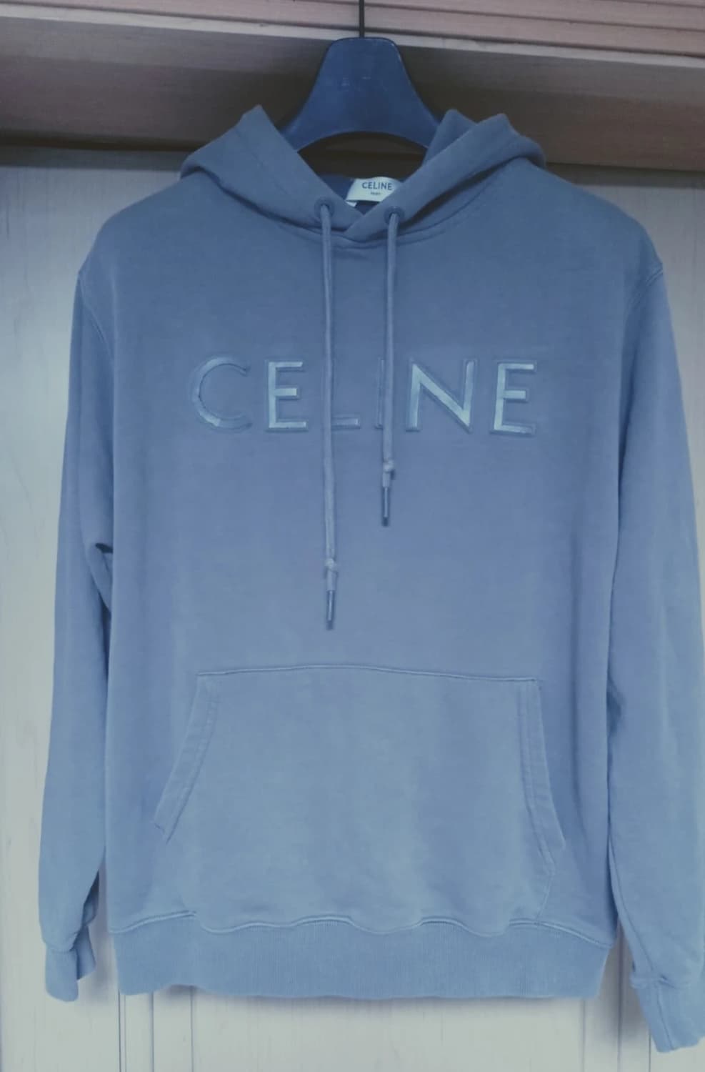 정품 셀린느 톤온톤 로고 루즈 후디 후드티 남여공용 상품이미지1