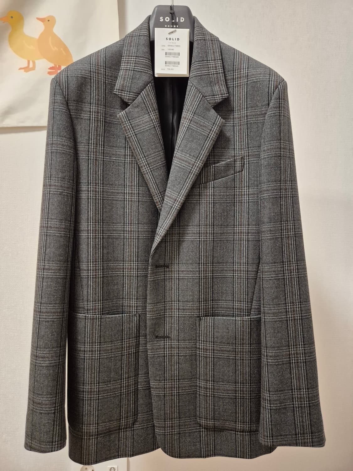 솔리드옴므 체크 블레이저 48(100) 상품이미지4
