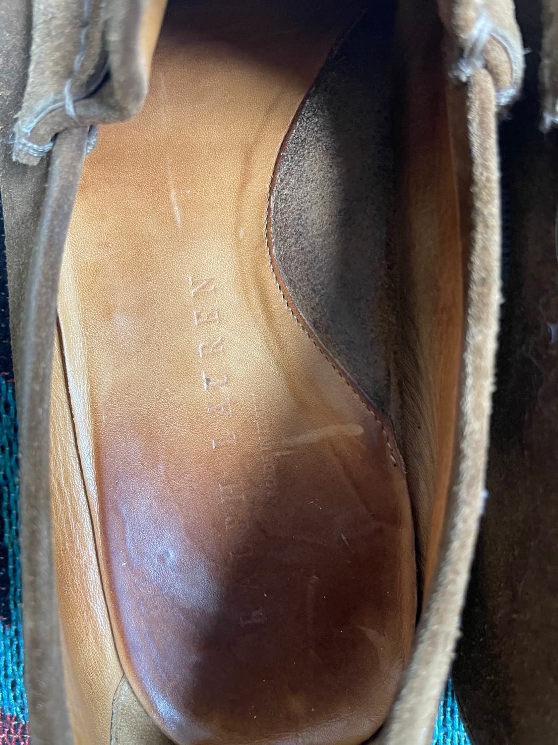 폴로 랄프로렌 퍼플라벨 스웨이드 로퍼(9D) 상품이미지5