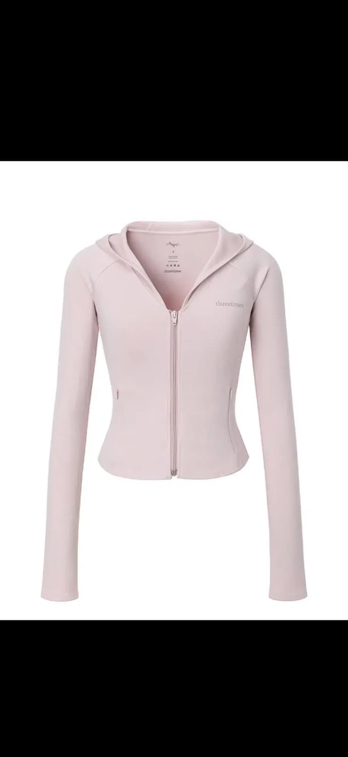 새상품) 쓰리타임즈 후드집업 집업 Petite zip up 핑크 S 상품이미지1