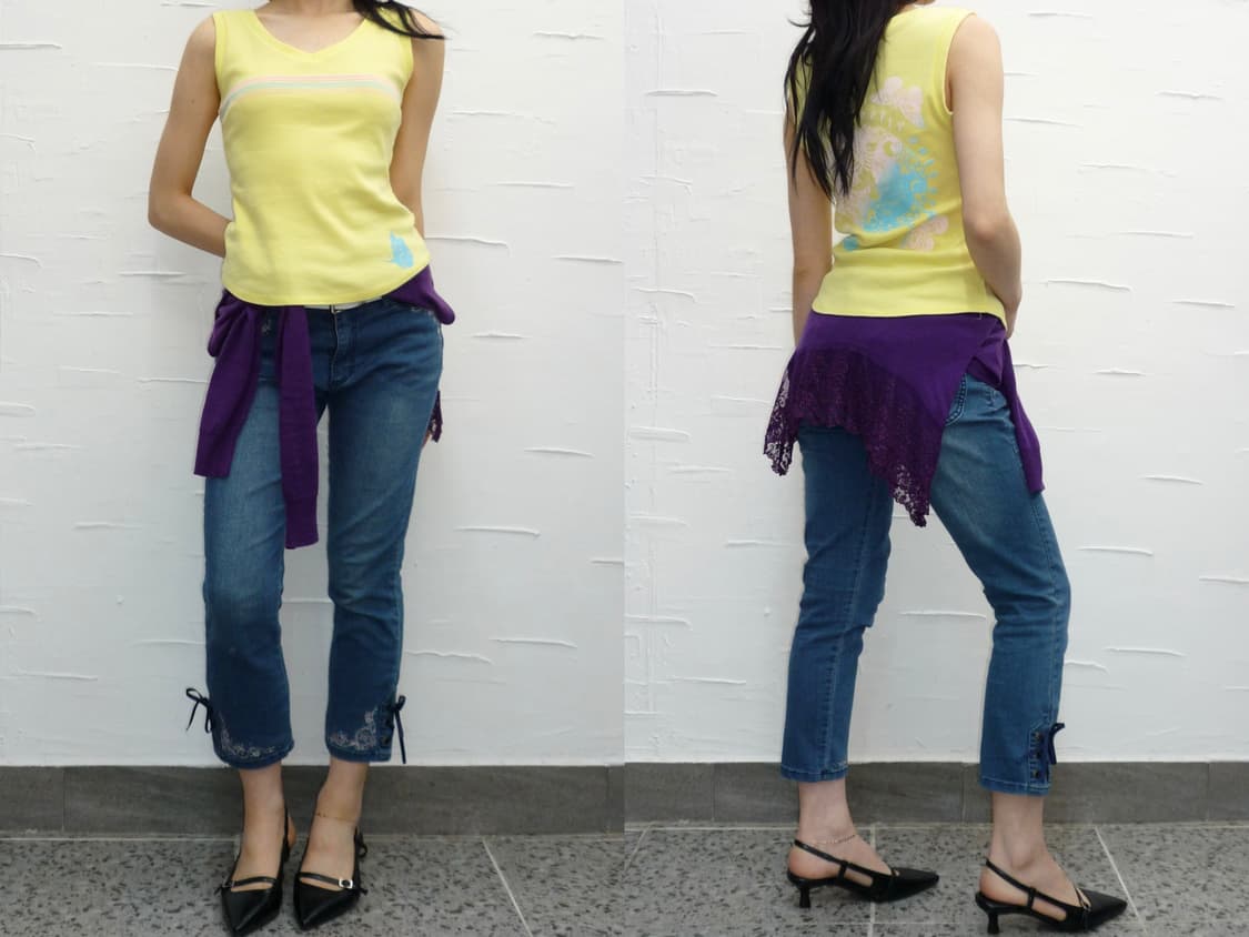 butterfly printing sleeveless 상품이미지2