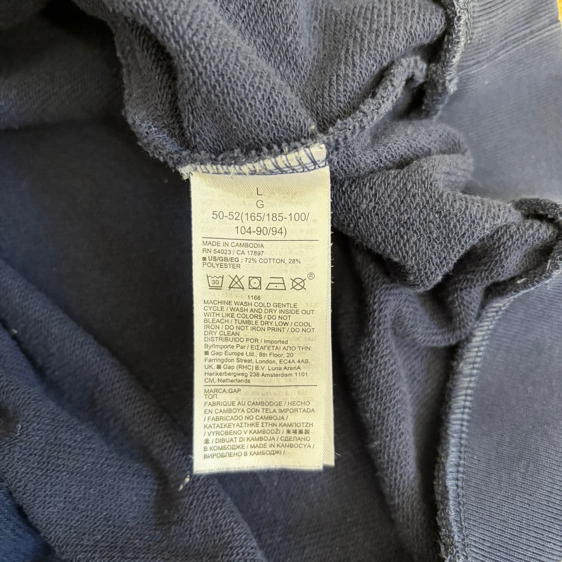 Gap original 프렌치 테리 크루넥 반팔 맨투맨(XL) 상품이미지6