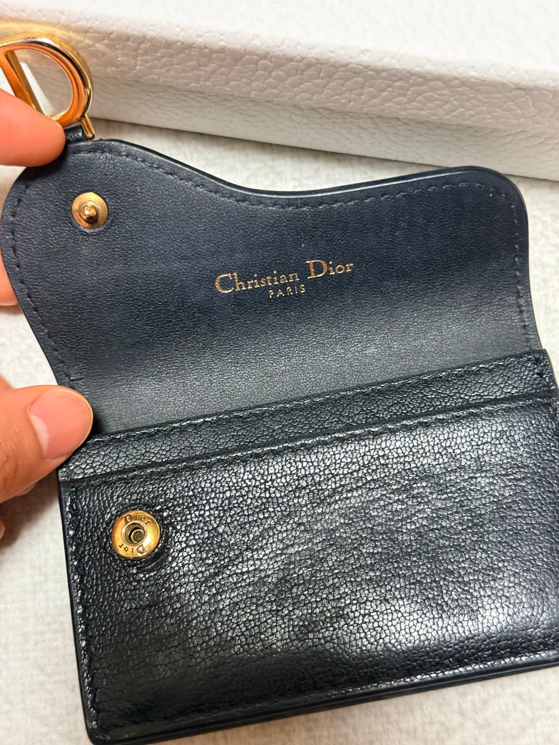 정품 디올 새들 카드지갑 블랙 상품이미지2