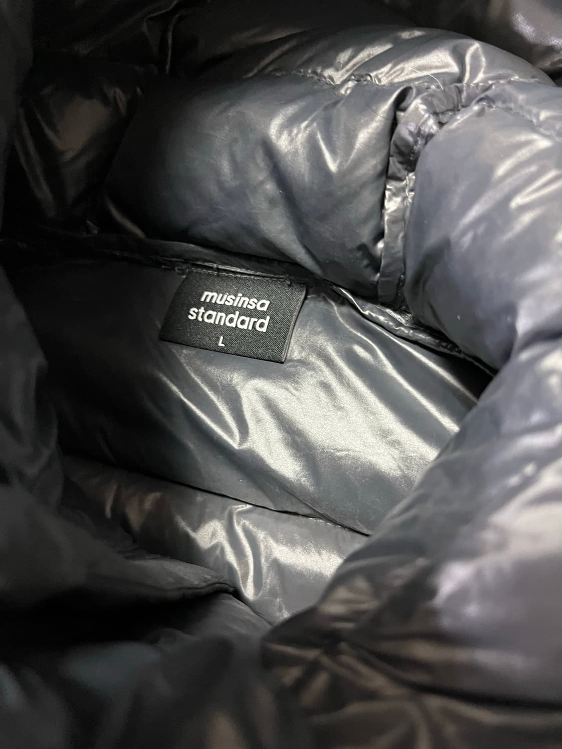 무신사 스탠다드 시티 레저 후디드 라이트 다운 재킷 그레이 상품이미지3