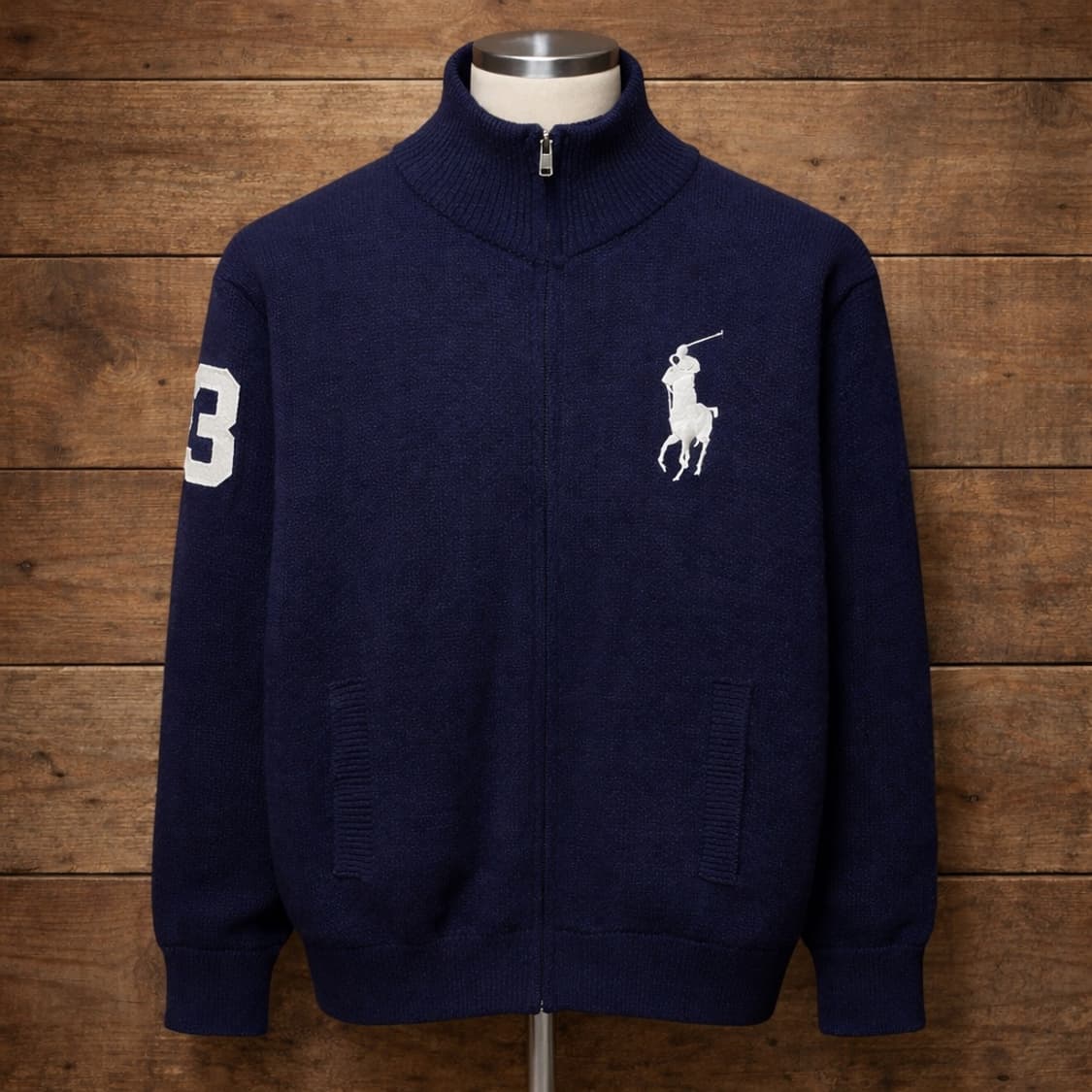 폴로 빅포니3 빈티지 니트집업 상품이미지1