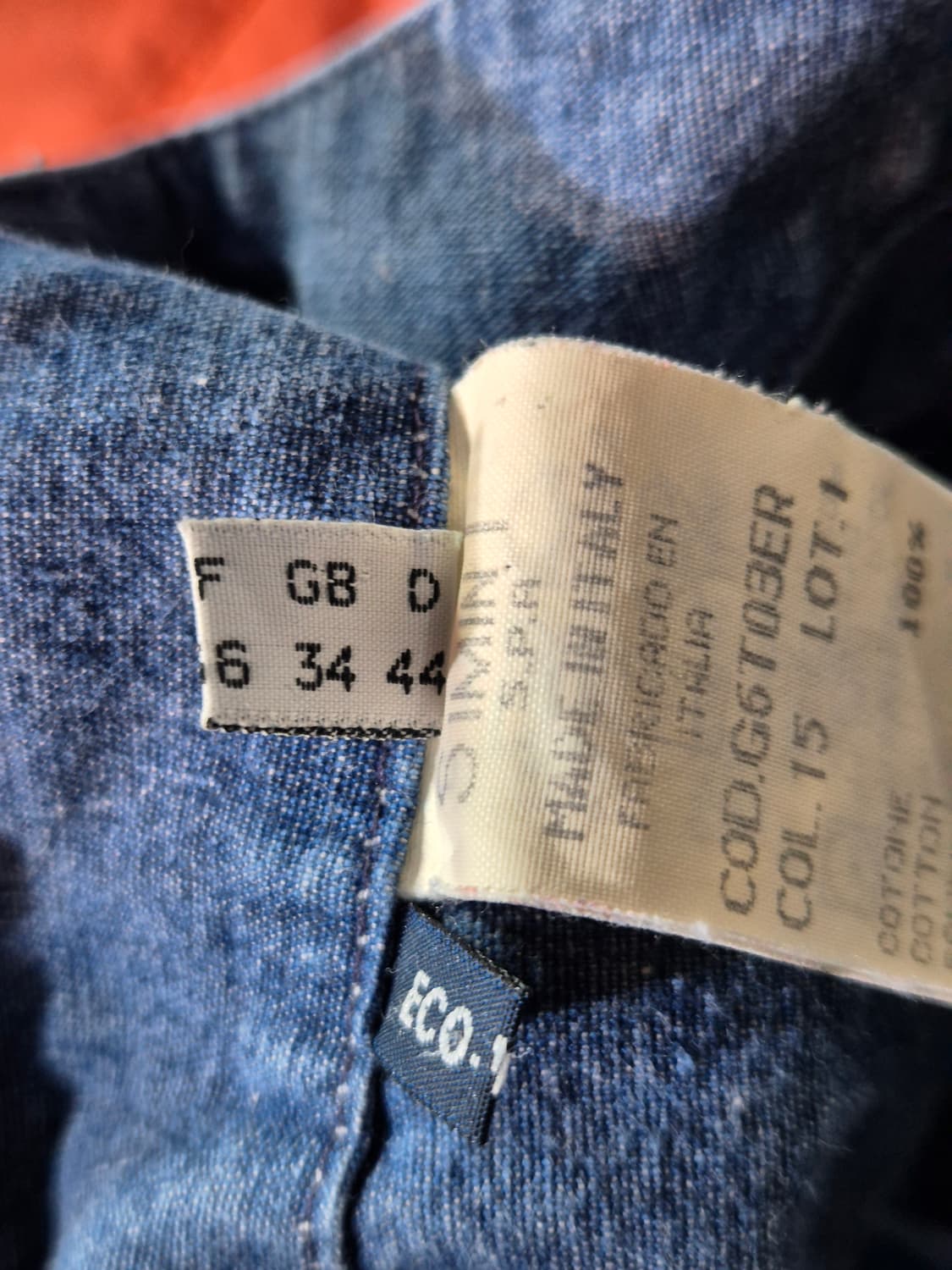 아르마니진스 데님 오버롤 반바지 55 66 상품이미지8