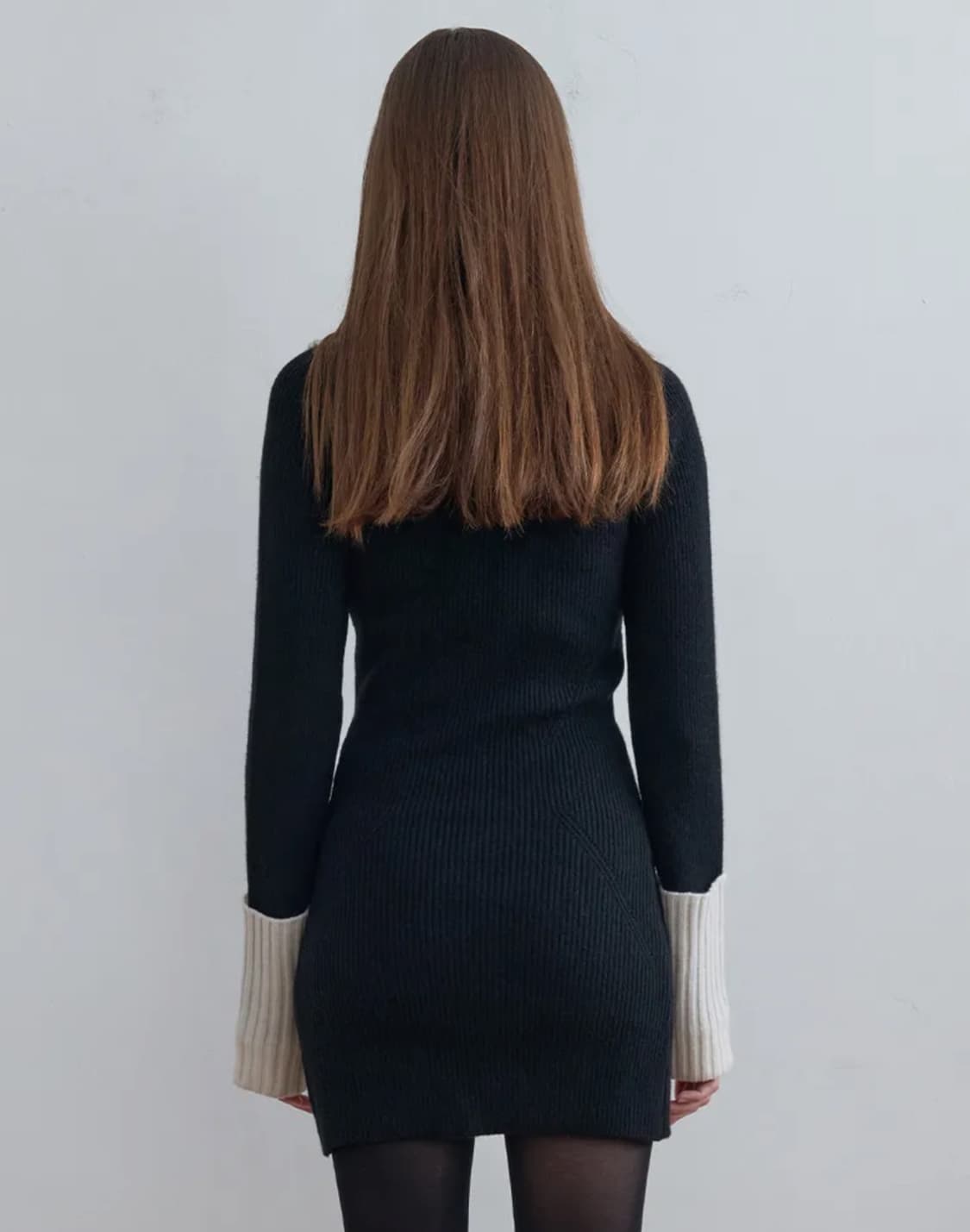 새상품/ 기준 원피스 Half Zip-Up Knit Dress Blac 상품이미지3