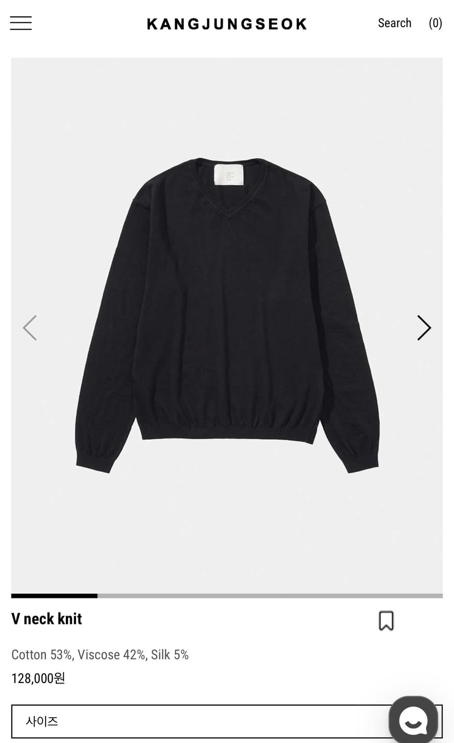 48) kangjungseok v넥 블랙 상품이미지1