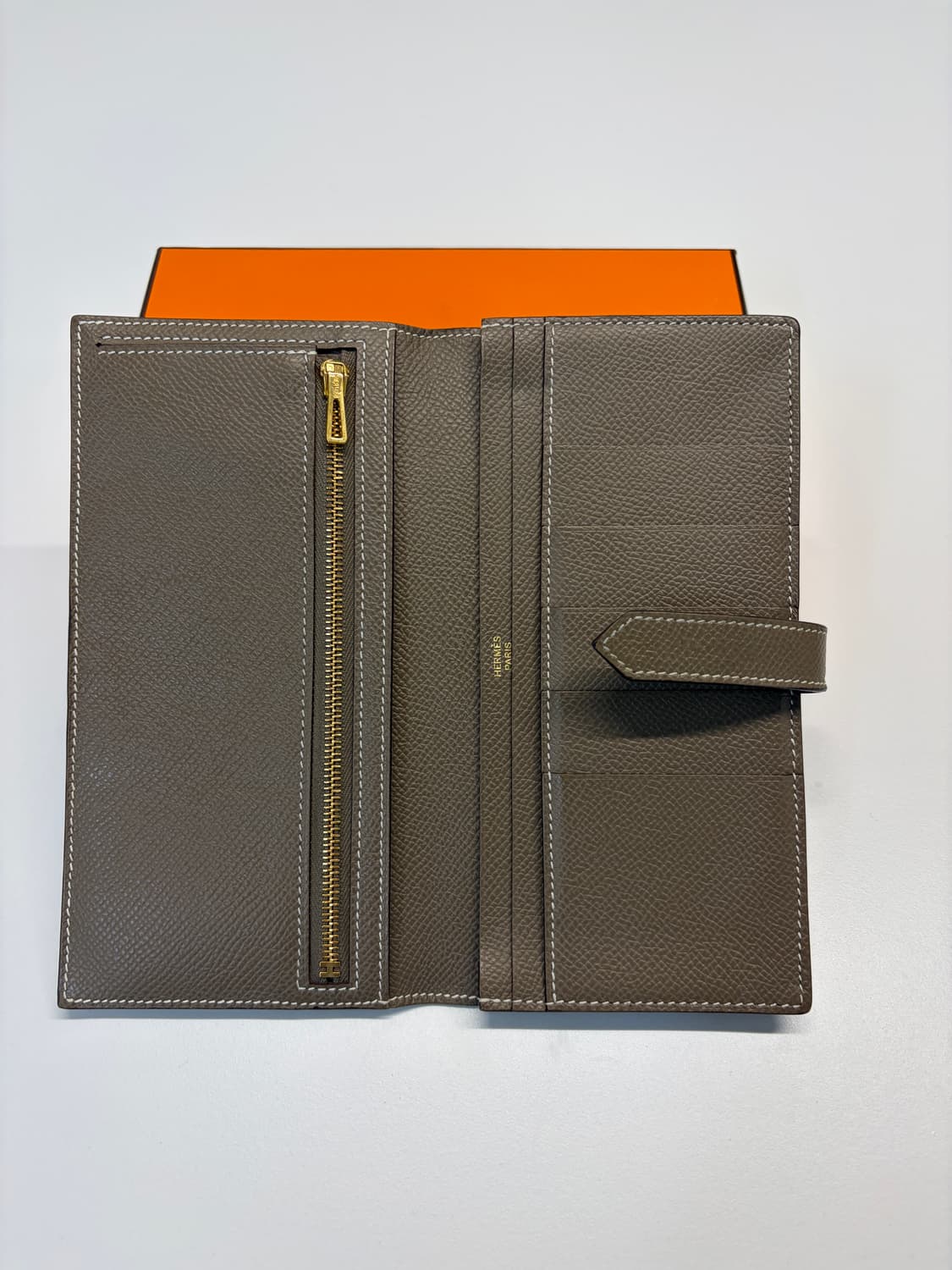 에르메스 베안 장지갑 에토프 금장 U각인 상품이미지8