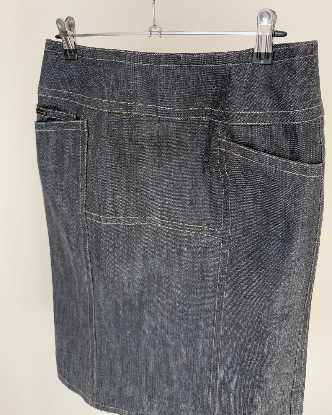 빈티지 코팅 데님 스커트 상품이미지3