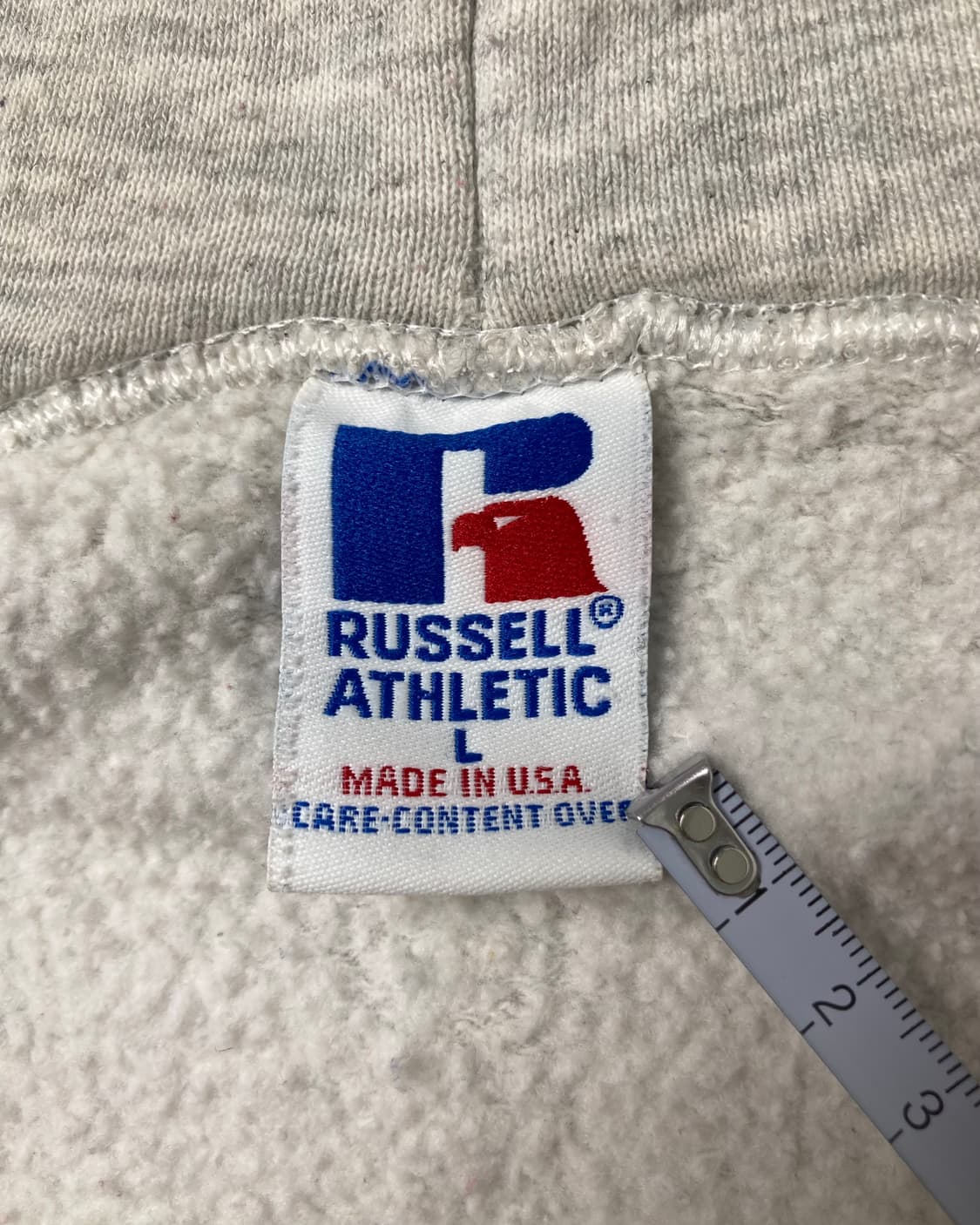 90s Russell Zip Up Hoodie (heather grey) 상품이미지3