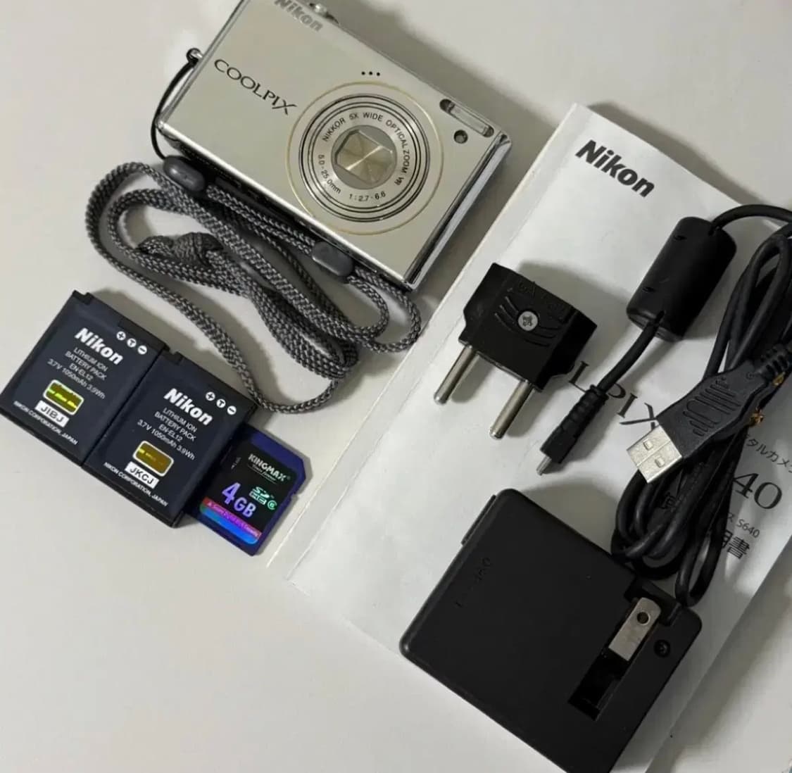 니콘 쿨픽스 S640 빈티지 디카 디지털카메라 골드실버 상품이미지1
