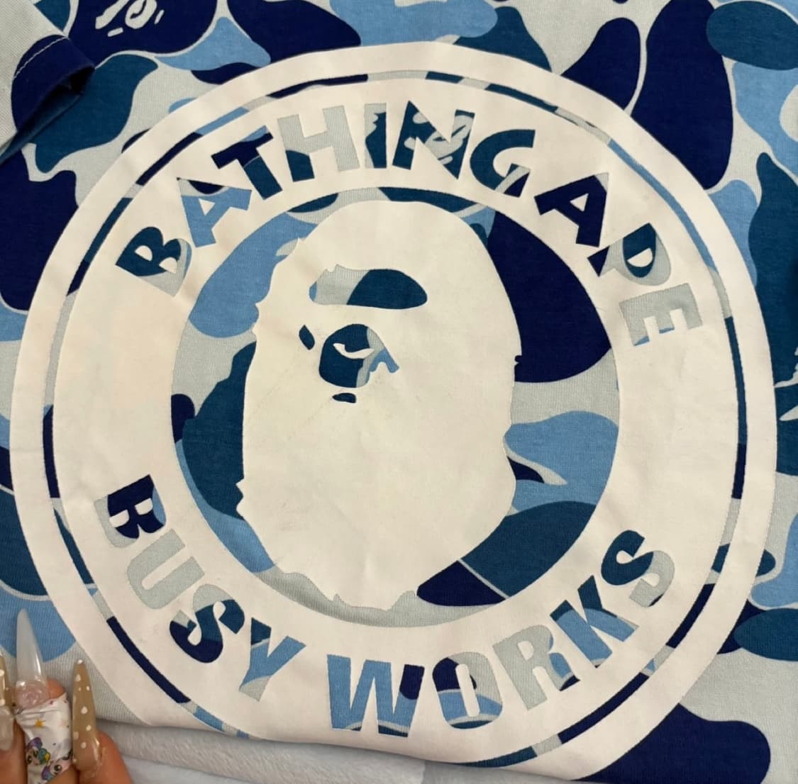 베이프 비지웍스 블루카모 반팔 M 상품이미지3