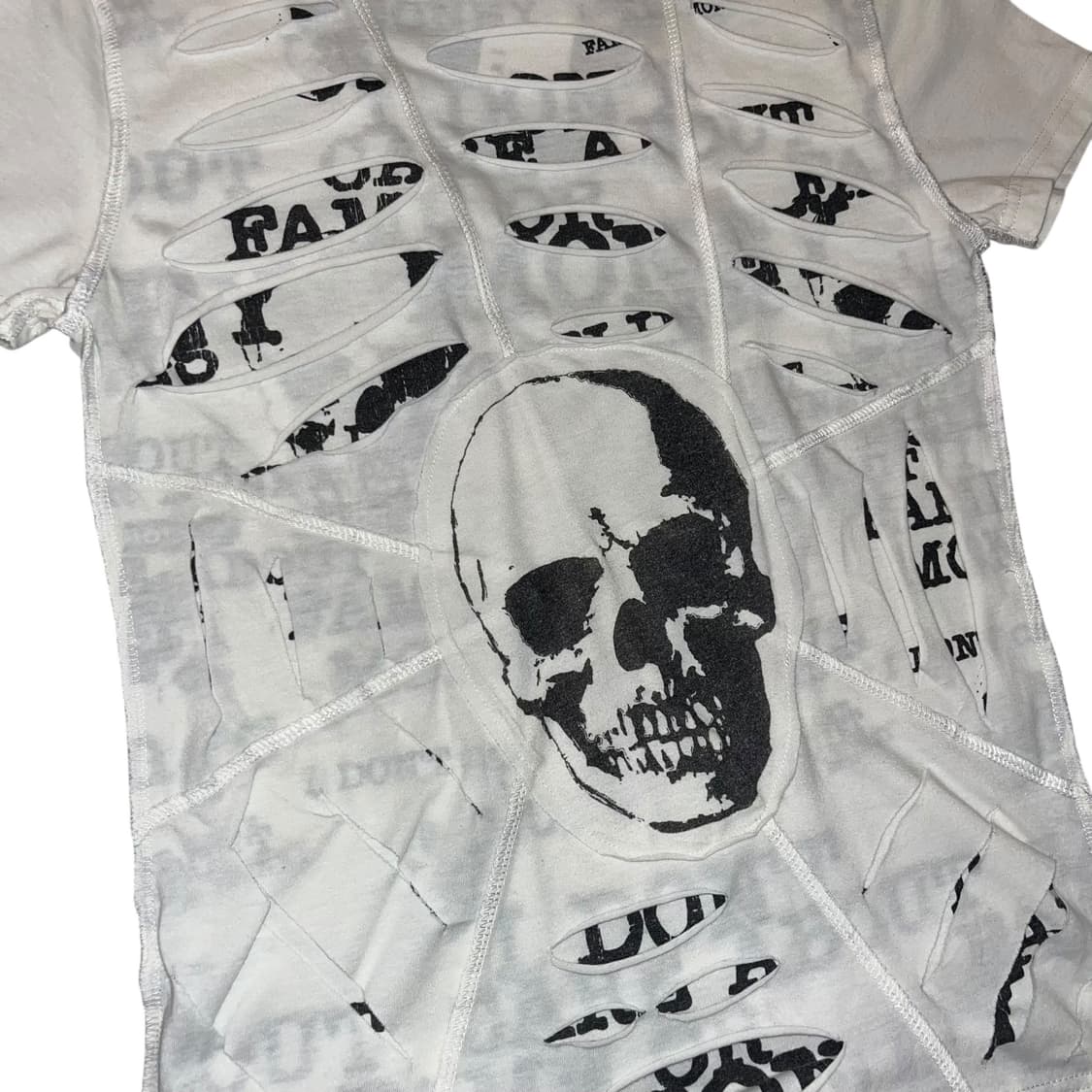 해골프린팅 거미줄 반팔티 y2k펑크갸루 상품이미지3