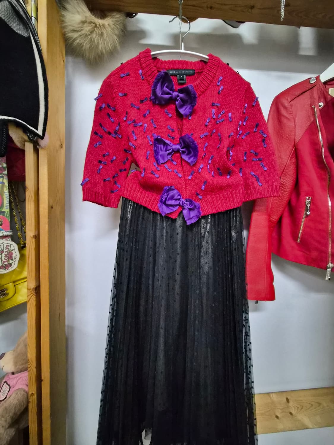 마크제이콥스 리본가디건. 오즈세컨 도트샤 스커트 상품이미지1