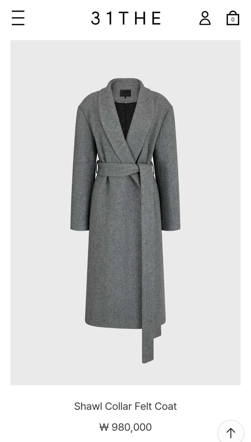 (새제품) 31THE 숄카라 펠트 코트 31쇼룸 누빔코트 (98만) 상품이미지1