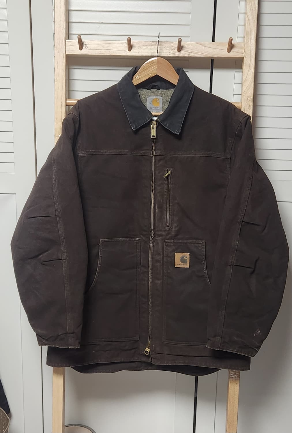 칼하트 디트로이트 브라운 c81 워크 자켓 상품이미지2