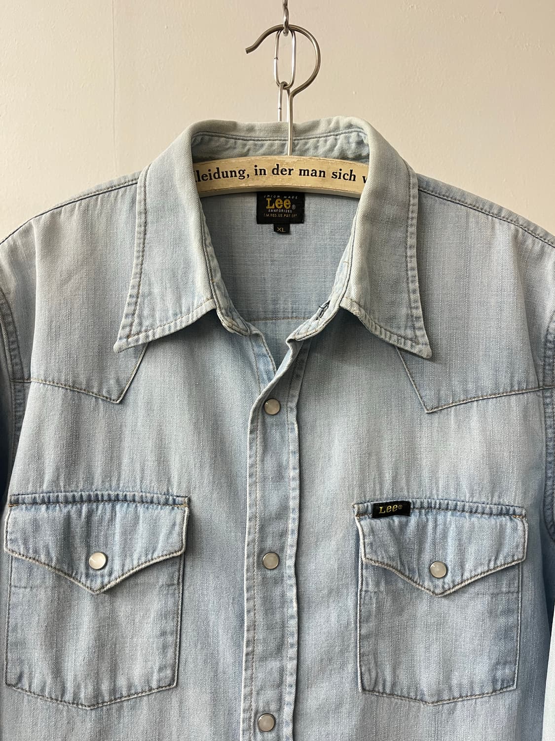 빈티지 Lee 웨스턴 셔츠 연청 상품이미지4