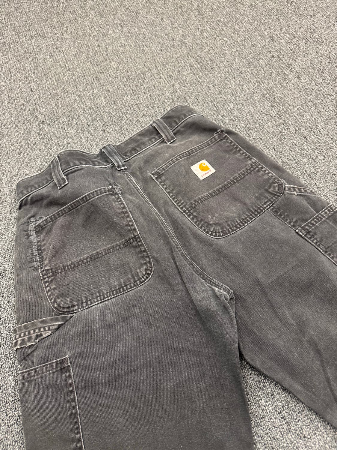 칼하트 빈티지 싱글니 블랙 워크팬츠 상품이미지7