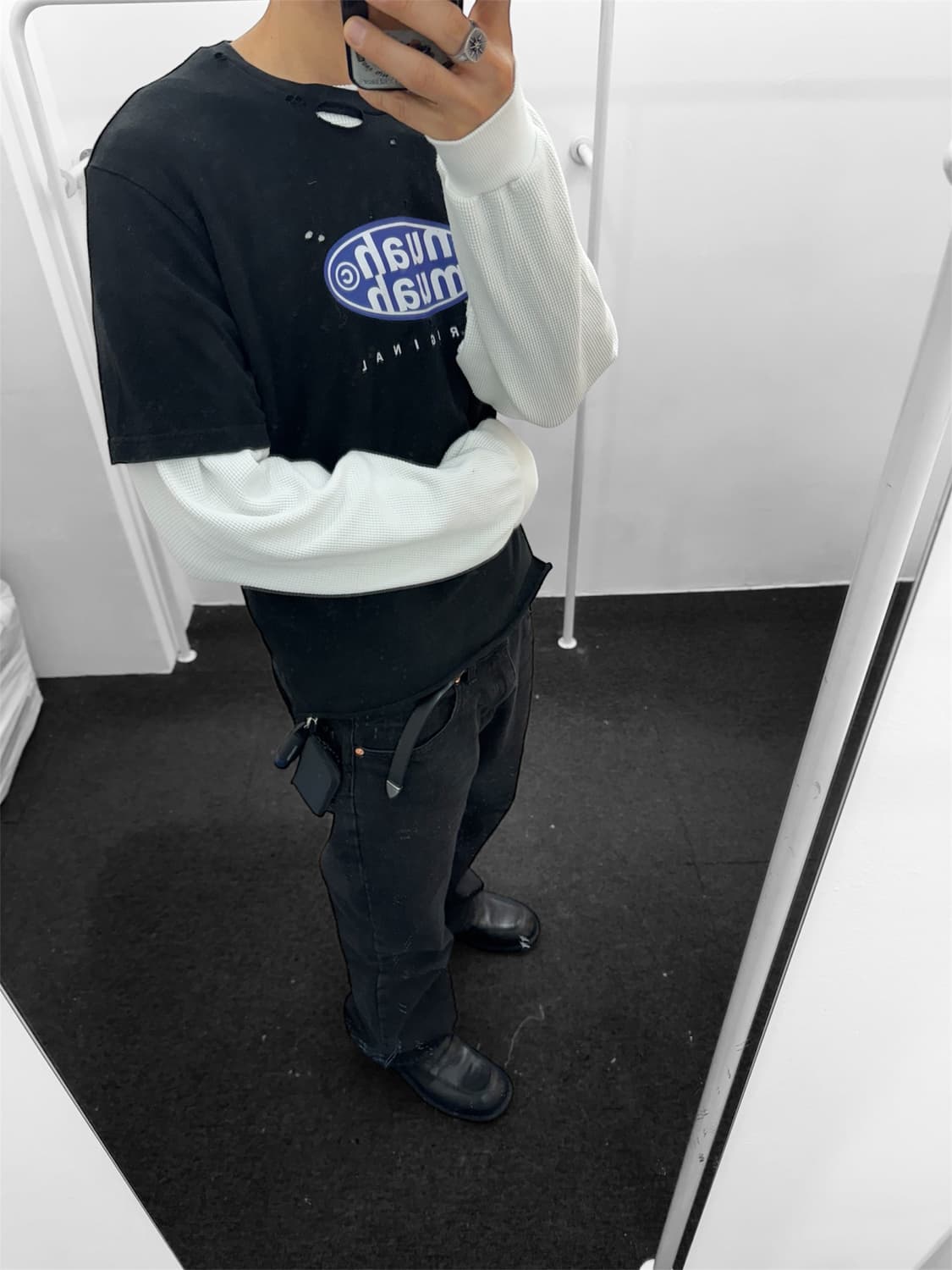 빈티지 와플 레이어드 긴팔(자체제작) 상품이미지7