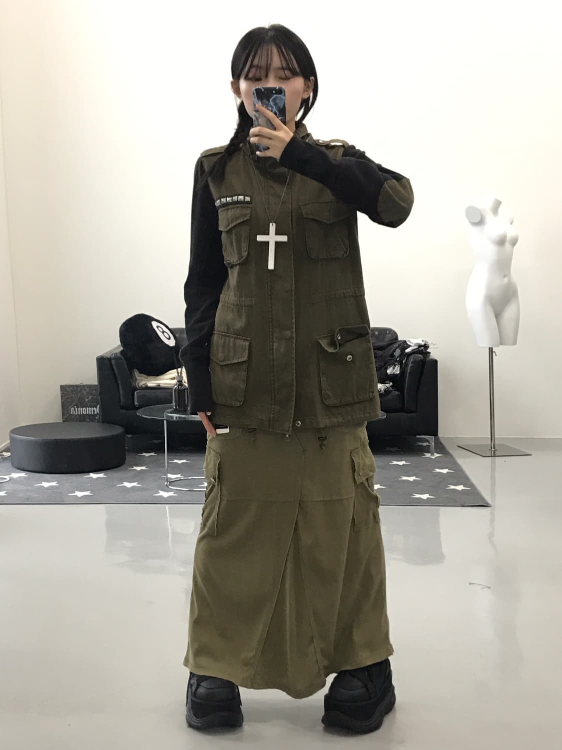 Glad News Khaki Skull militery jacket 상품이미지3