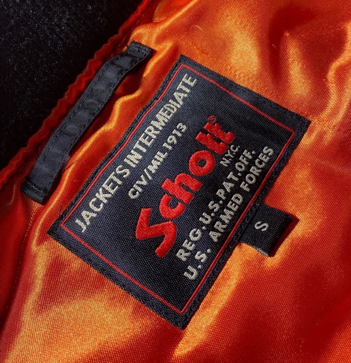 Schott 쇼트 패치워크 MA-1 플라이트 자켓 (S) 상품이미지6