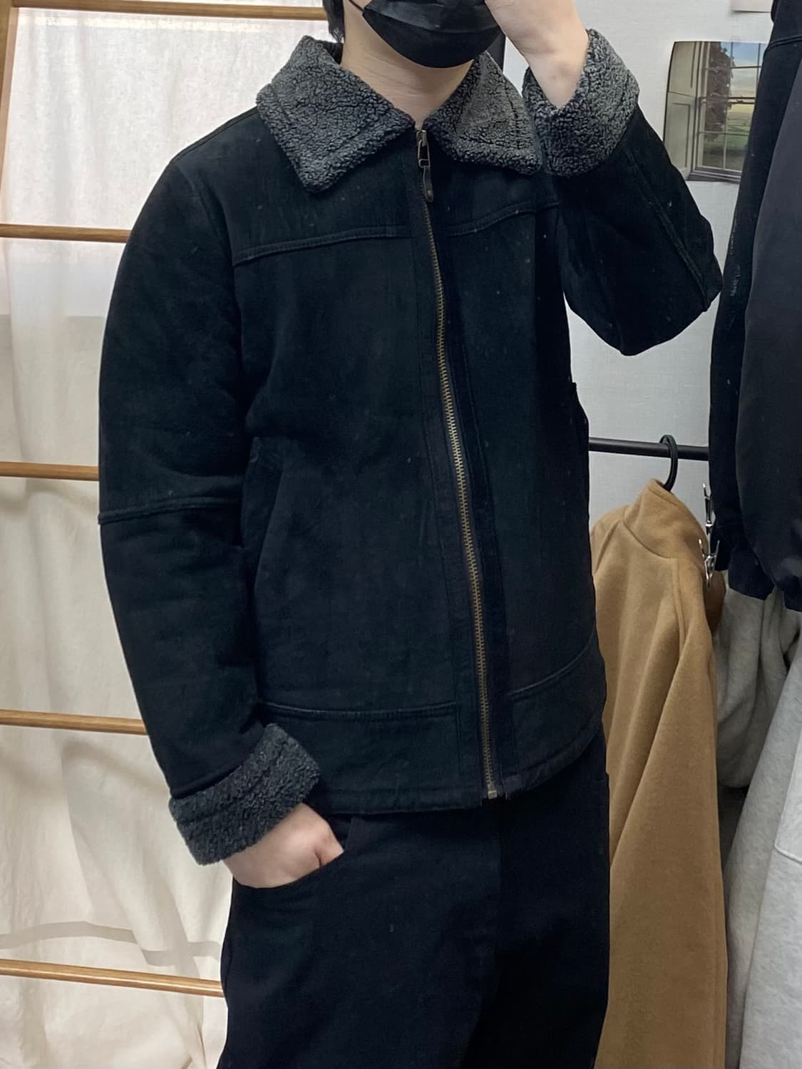 [95] 90-00s Abercrombie아베크롬비 피그스웨이드 무스탕 상품이미지7