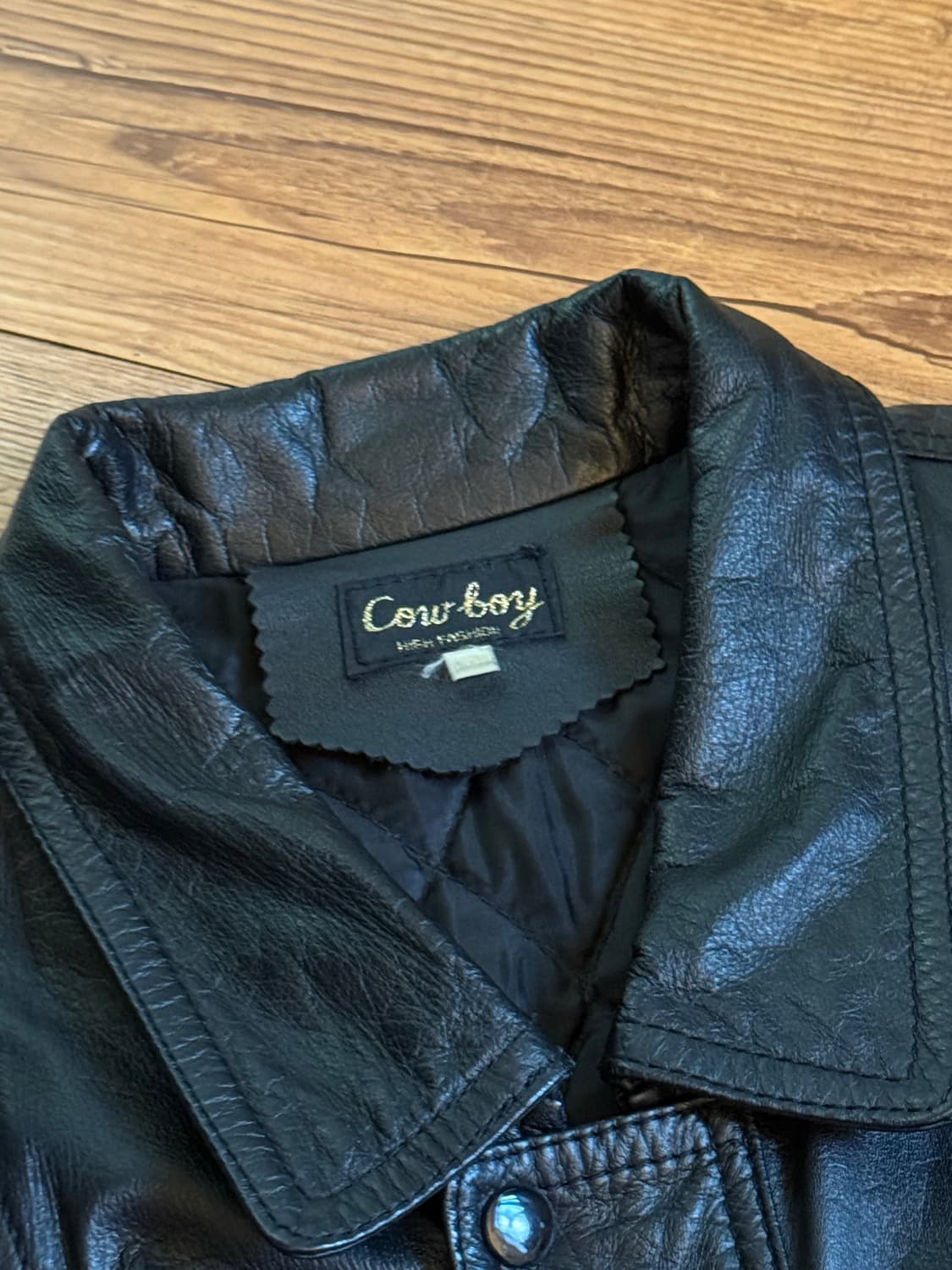 빈티지 cowboy 블랙 리얼레더 가죽자켓 L 상품이미지2