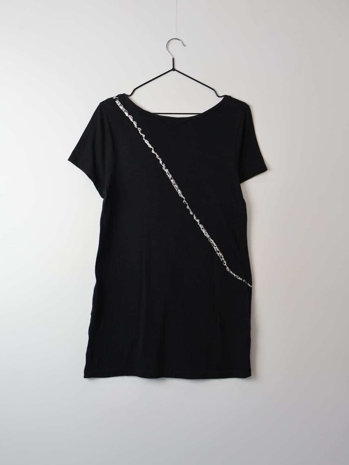 Jpn Y2k Chain Bag Print Black T-shirt 상품이미지5