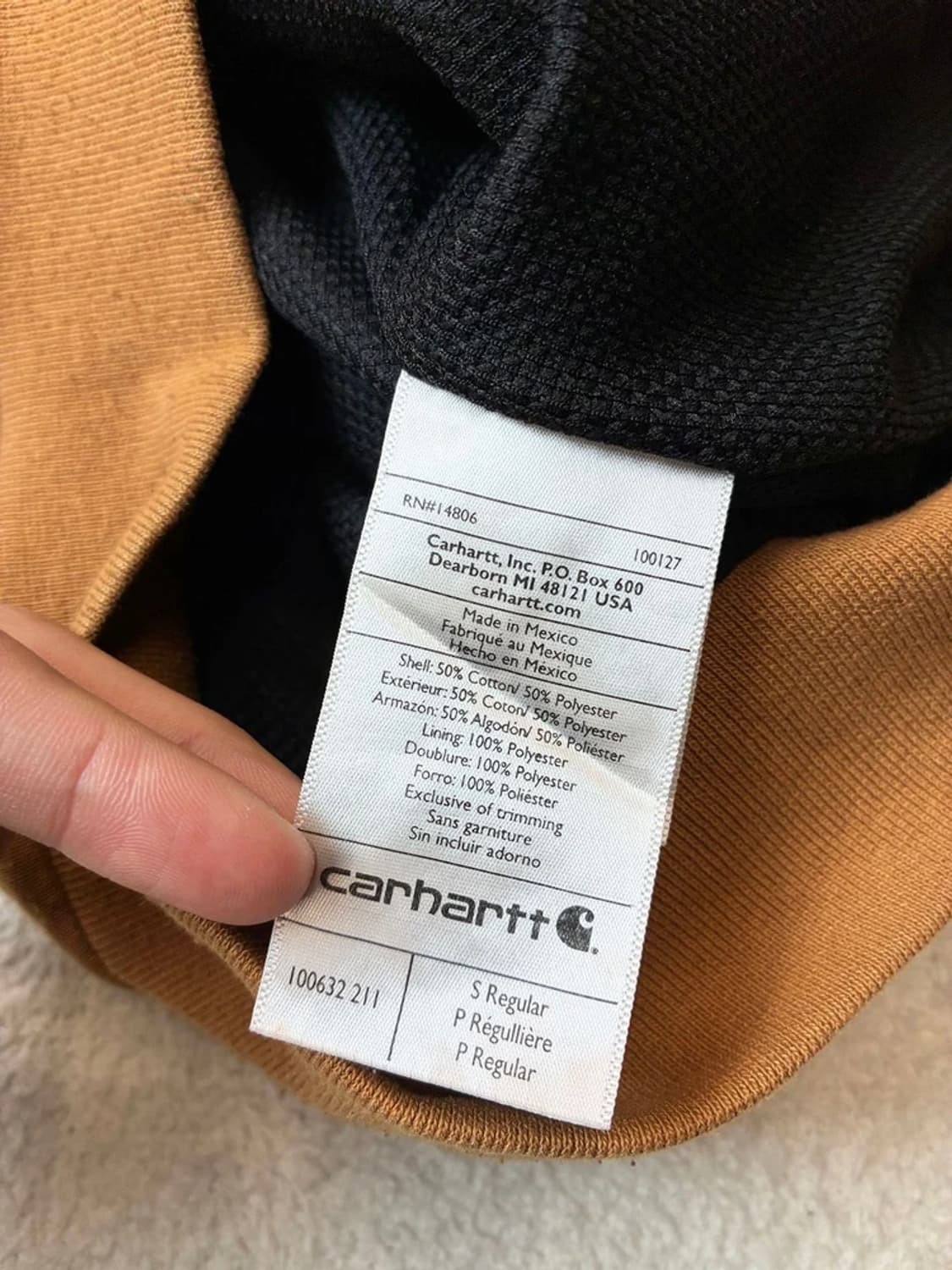 칼하트 레인디펜더 워크웨어 써멀 후드집업 PN6227 상품이미지8