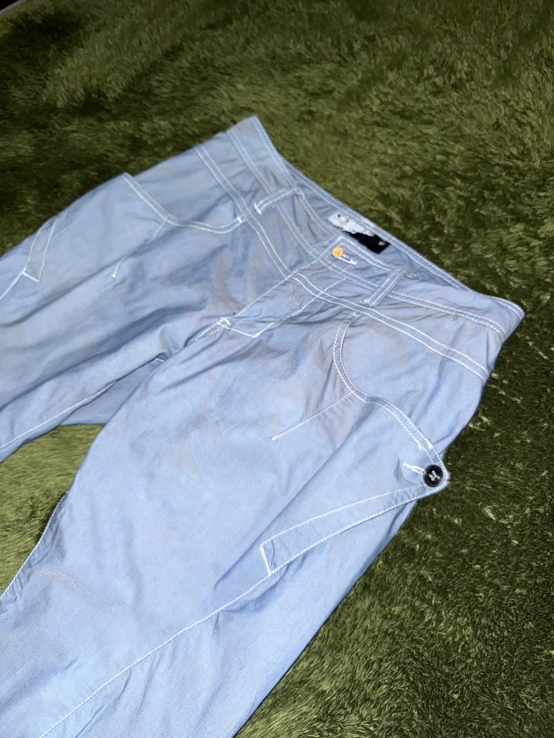 [32] 오클리 재팬 스컬 핸드 다잉 크롭 테크니컬 팬츠 인디고 상품이미지5