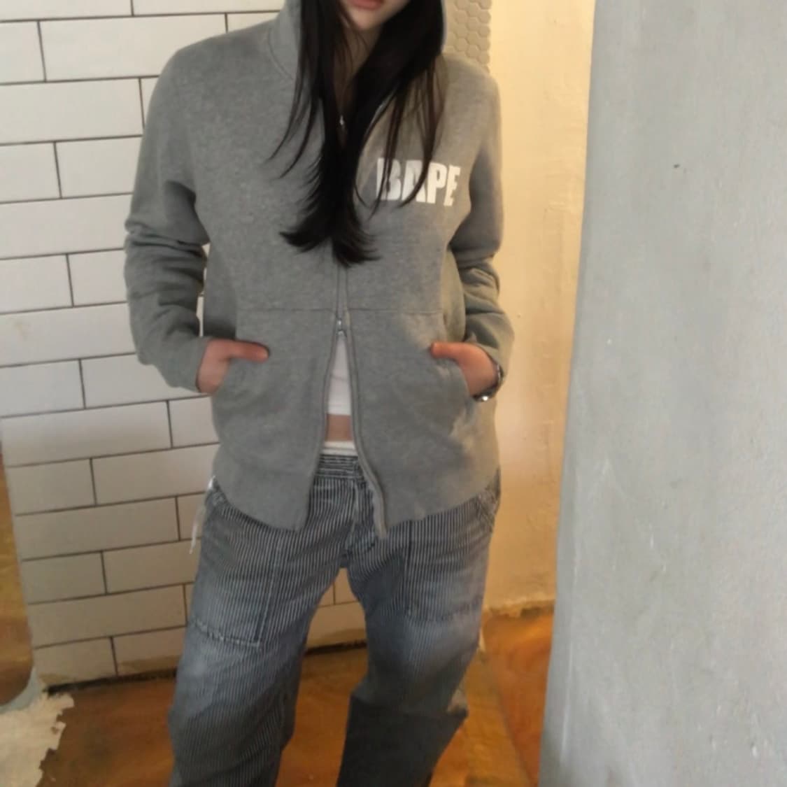 BAPE(베이프) 로고 후드 집업 / M 사이즈 상품이미지5