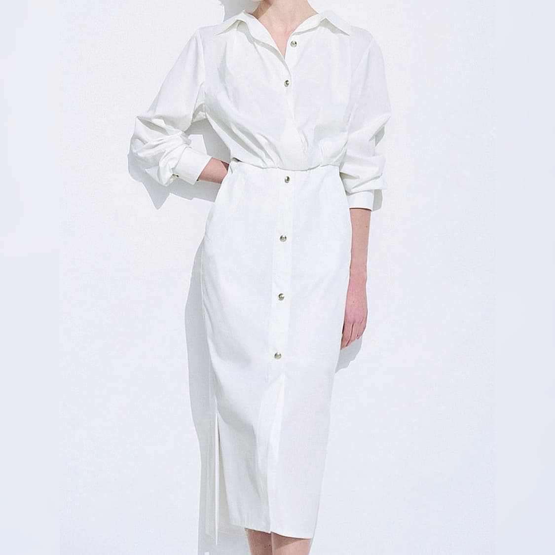 타임 TIME 24 헴 레이어드 셔츠 원피스 상품이미지1