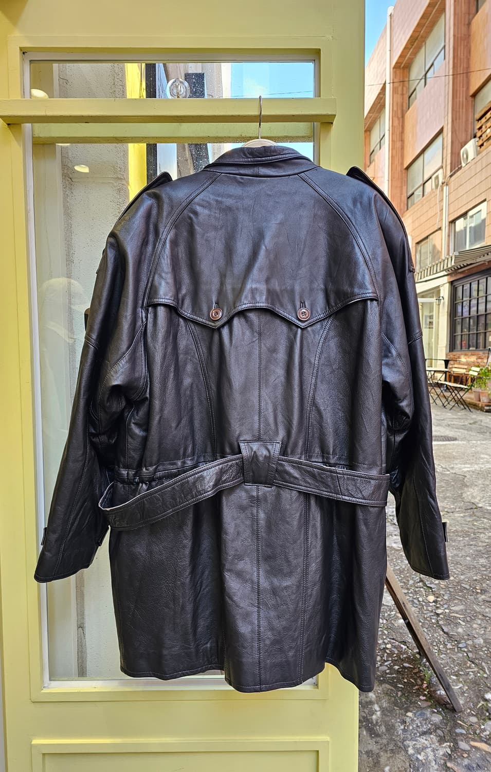 Japan 딥브라운 벨티드 램스킨 자켓 상품이미지6