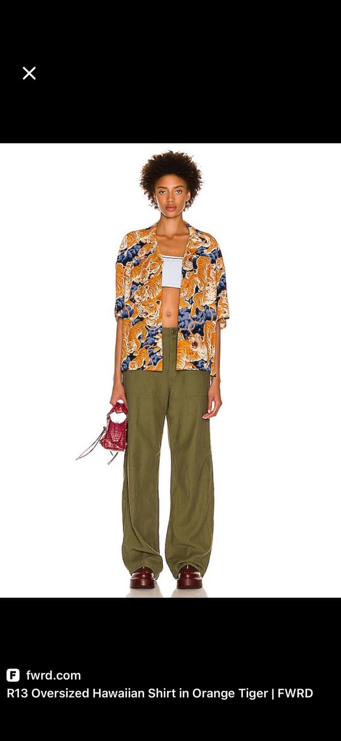 r13 오렌지 타이거 셔츠 L사이즈 상품이미지4