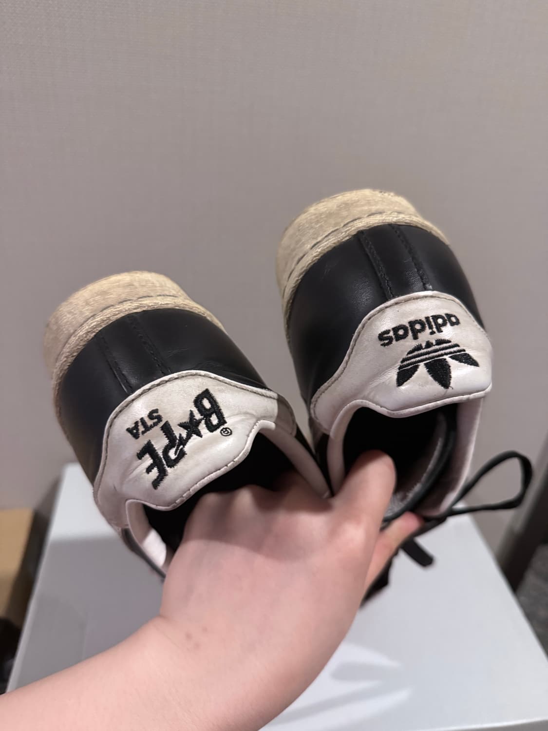 베이프x아디다스 슈퍼스타 블랙 250 상품이미지5