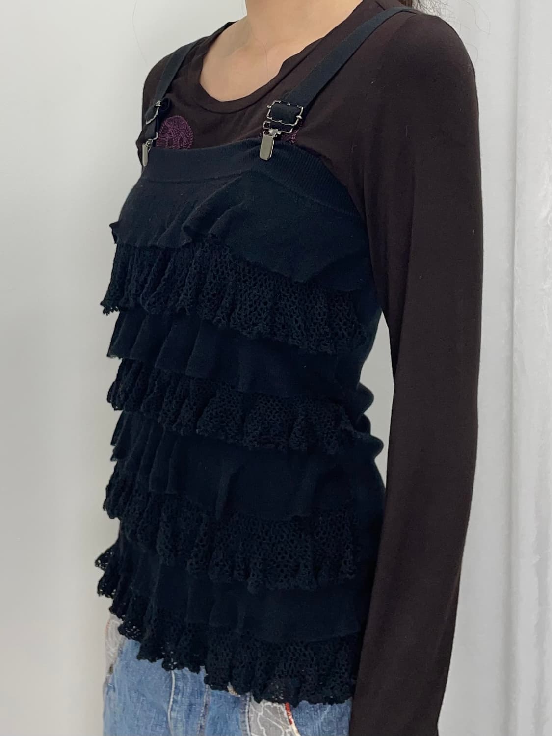 Hysterics 2way 프릴 멜빵 탑 상품이미지1