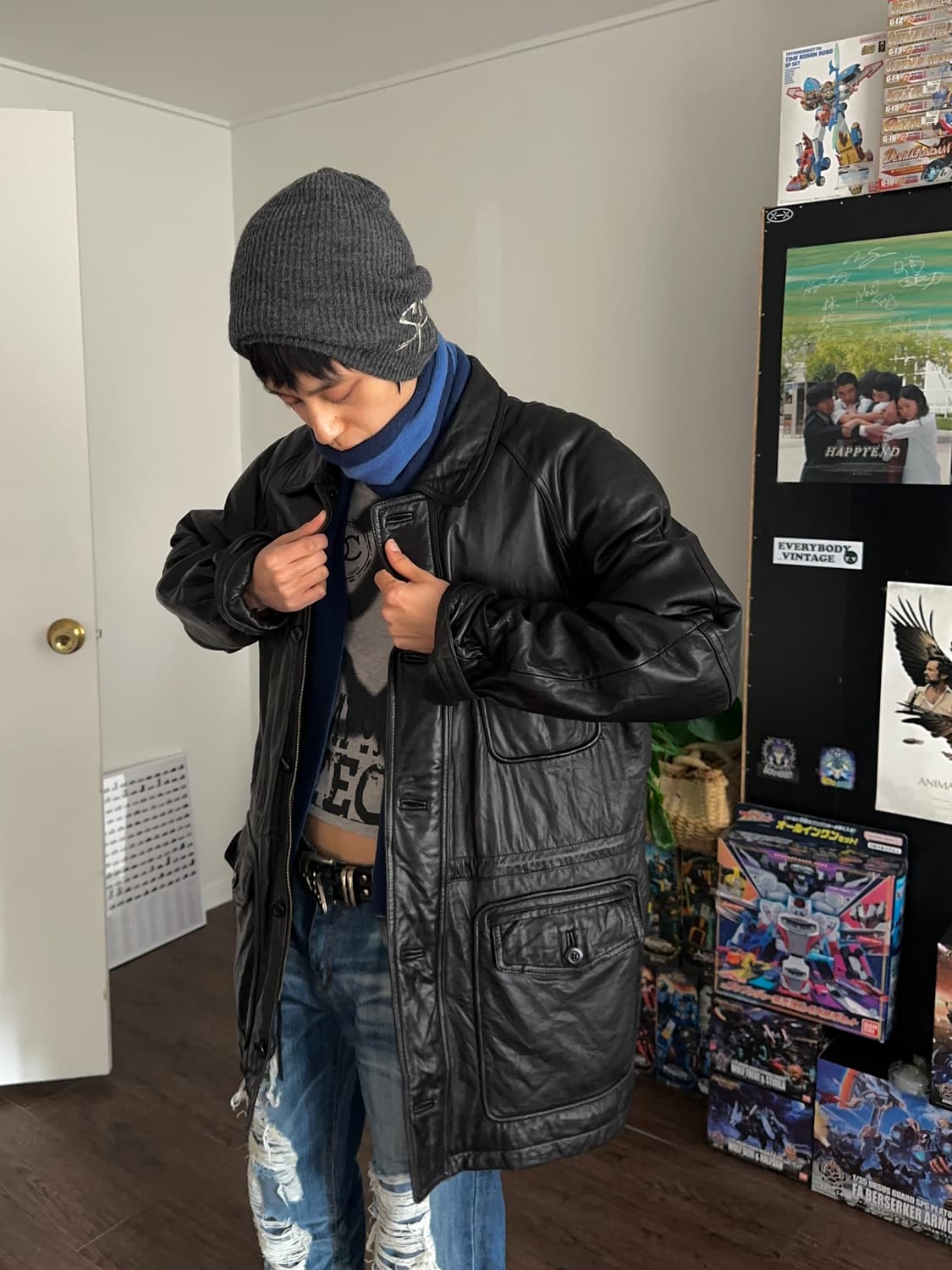 Polo Club 오버 레더 사파리 자켓 상품이미지1