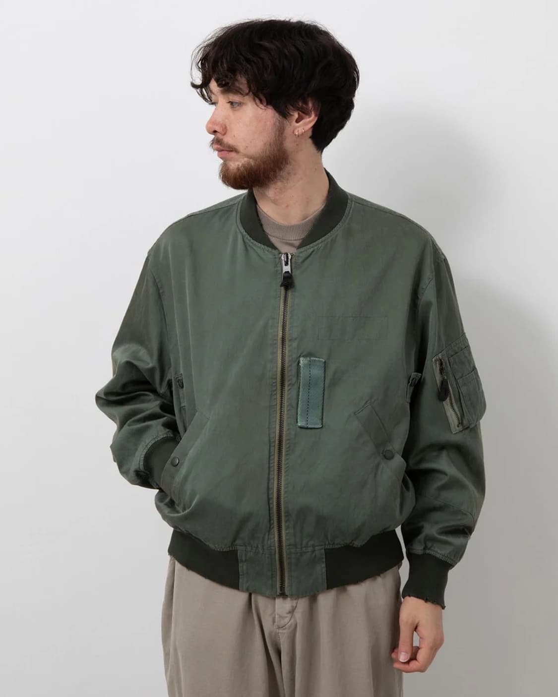 아프레쎄 실크 항공자켓 세이지그린 3 상품이미지2