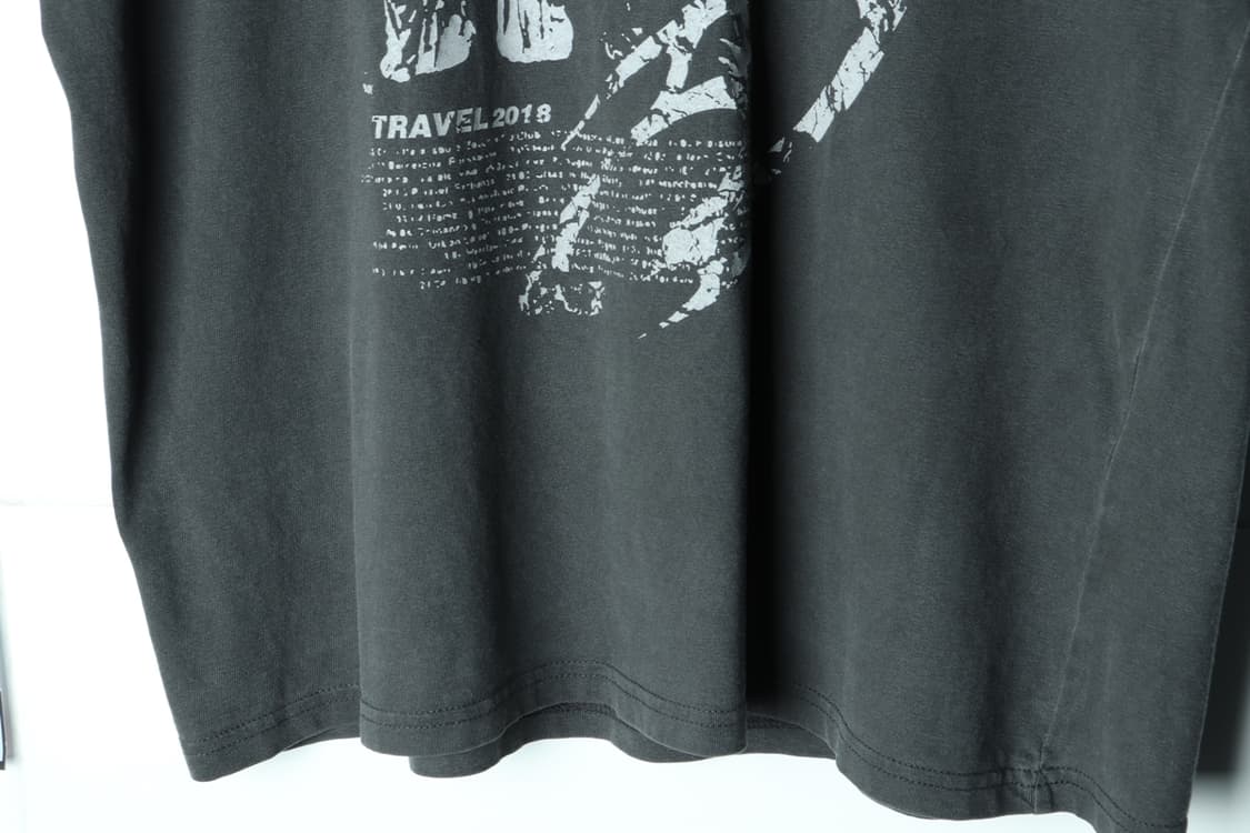 (L-2XL) 트레블 반팔 티셔츠 락티 피그먼트 Y2K 유행-7AFA 상품이미지5
