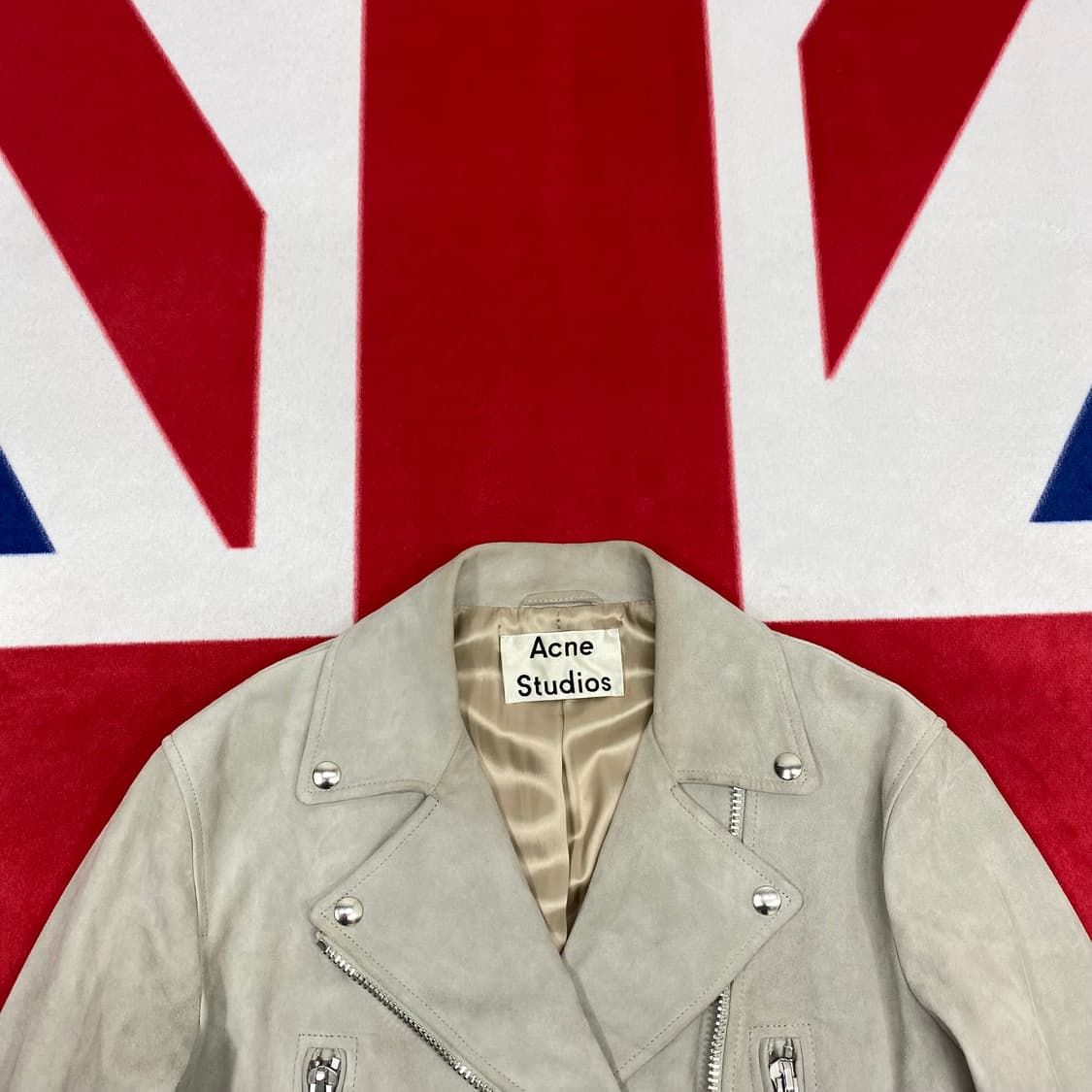 아크네스튜디오 양가죽 스웨이드 라이더자켓 32 실측 S -M  상품이미지3