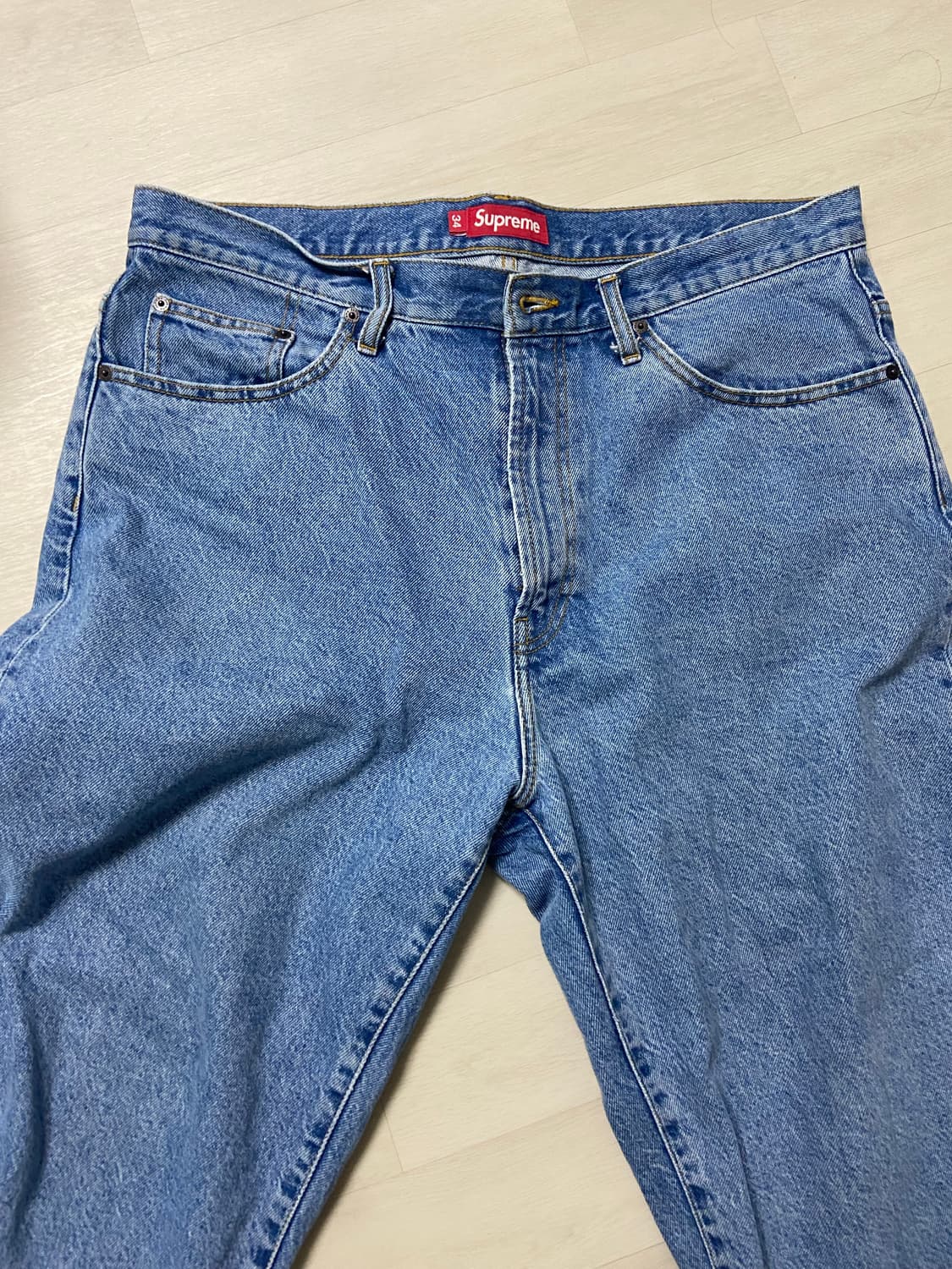 [34] 슈프림 25ss 배기진 중청/미디엄 워시/워시드 인디고 상품이미지3
