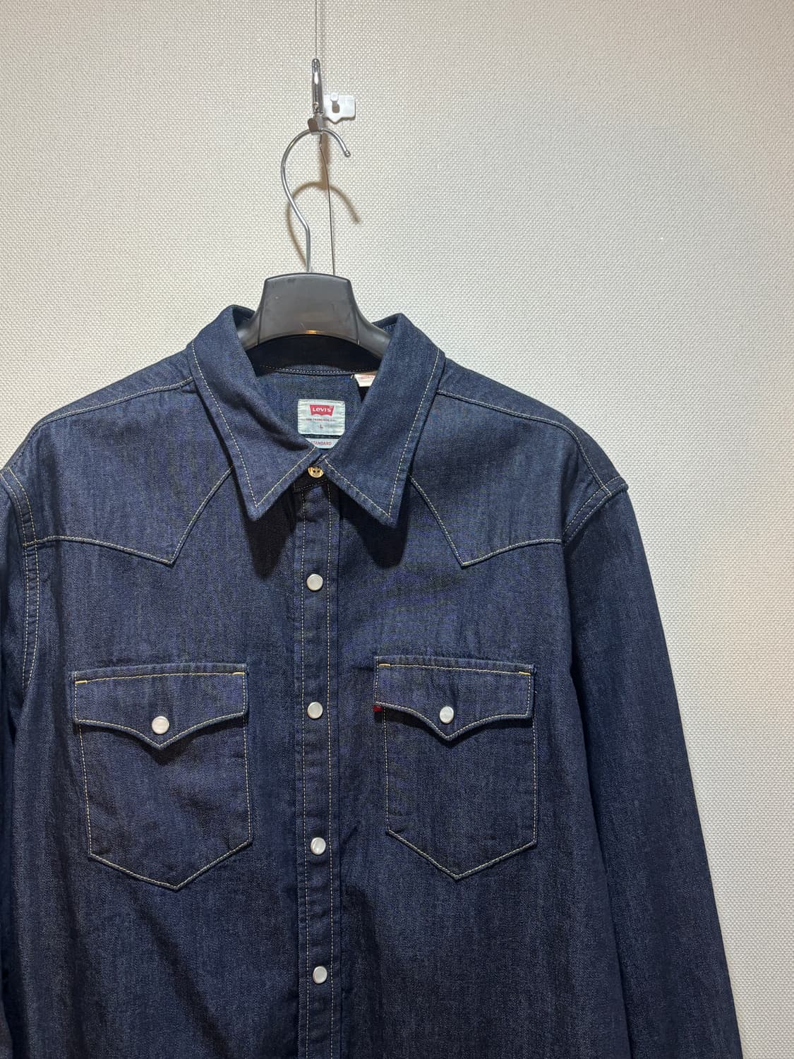 택포/S급) 리바이스 웨스턴 데님 셔츠 인디고 상품이미지1