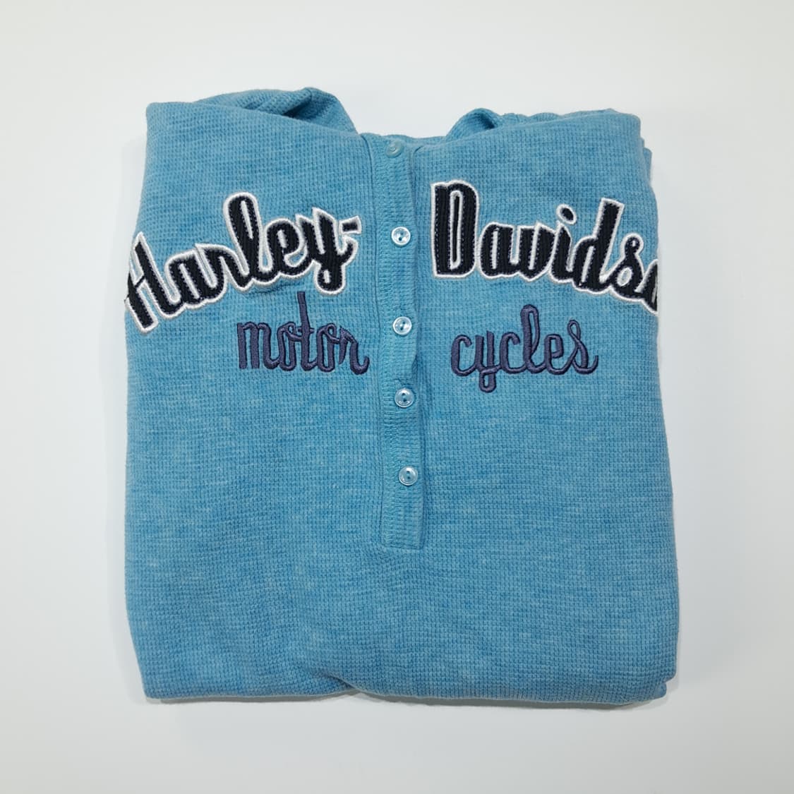 CL562 XL 할리데이비슨 미니 와플 라이트블루 후드 티셔츠 상품이미지7